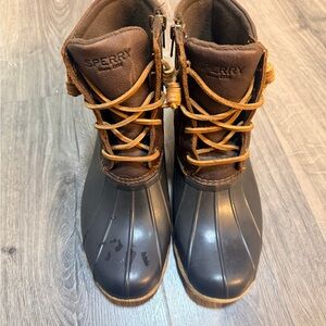Sperry Dark Brown and Black Waterproof Boots